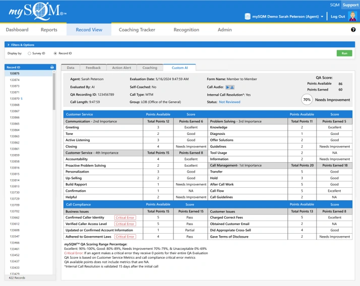 personalized agent dashboard